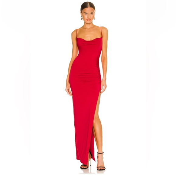 NWOT REVOLVE LOVERS AND FRIENDS ODESSA GOWN ESPRESSO XS - Picture 4 of 6